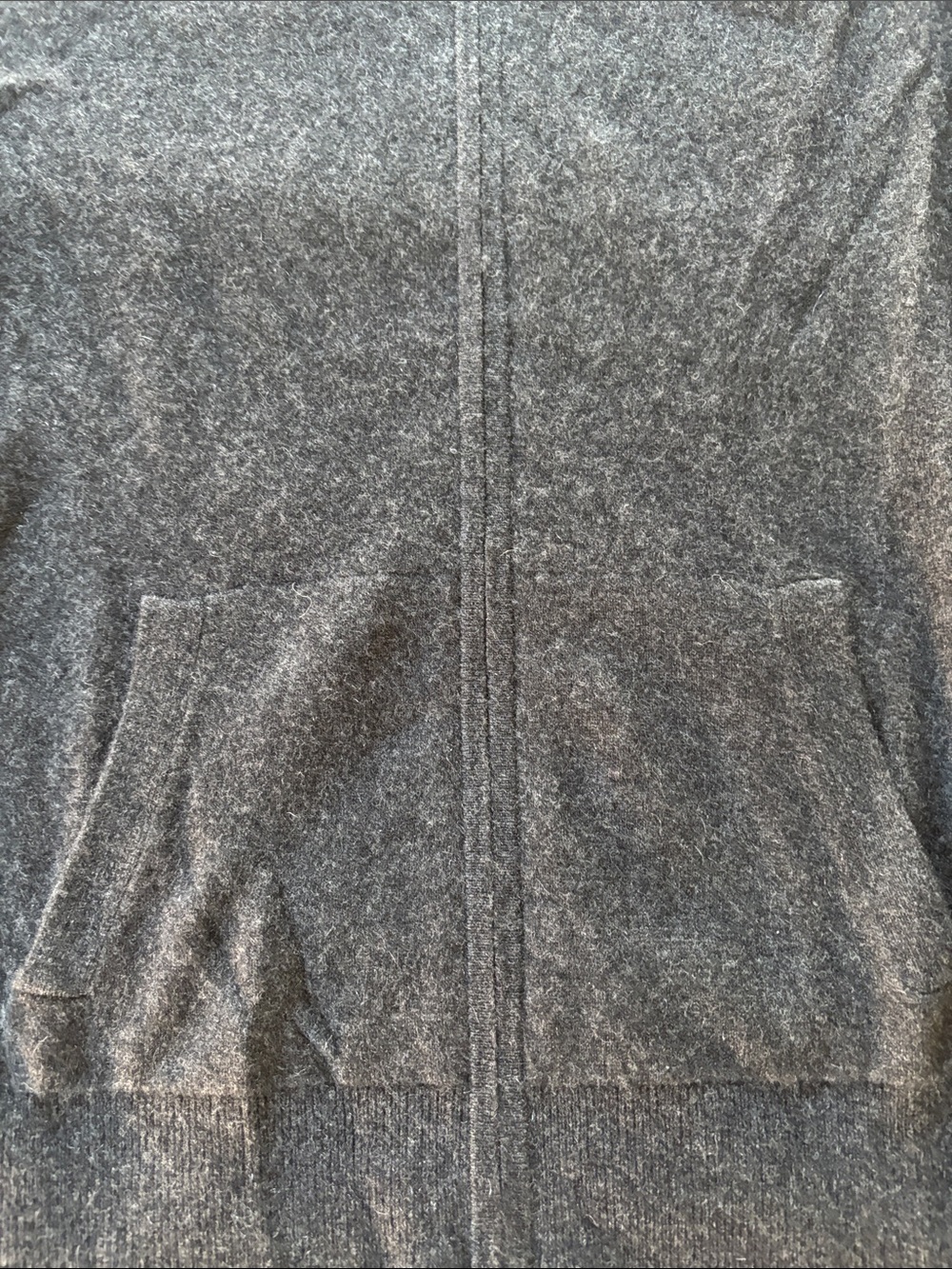 Quince Cashmere Women's Black Zip-Up Hoodie Sweater - Picture 3 of 3
